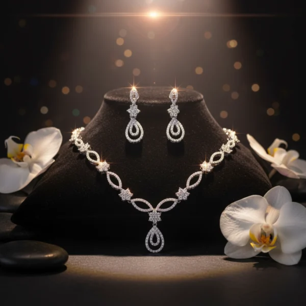 ETERNAL LACE STARBURST PAVÉ STERLING JEWELRY SET - Image 2