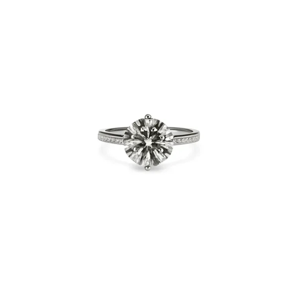 Solitaire Sparkle Sterling Ring