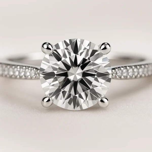 Solitaire Sparkle Sterling Ring - Image 2