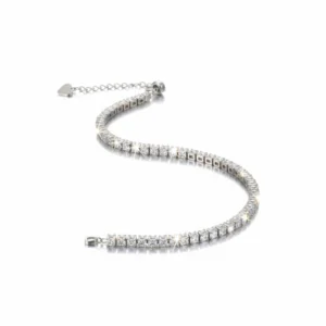 TIMELESS BRILLIANCE CZ TENNIS STERLING BRACELET by Jwelfly