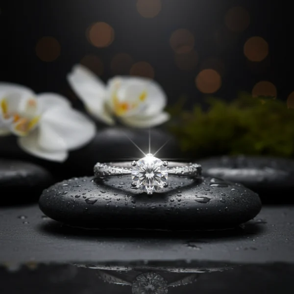 TIMELESS BRILLIANCE SIX-PRONG SOLITAIRE STERLING RING - Image 2
