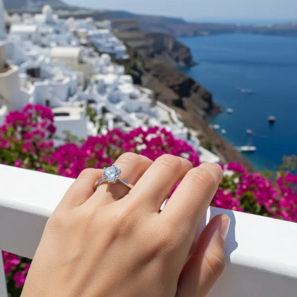 TIMELESS BRILLIANCE SIX-PRONG SOLITAIRE STERLING RING - Image 3