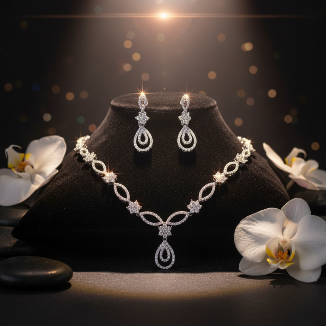 ETERNAL LACE STARBURST PAVÉ STERLING JEWELRY SET 2 ETERNAL LACE STARBURST PAVÉ STERLING JEWELRY SET - Image 2