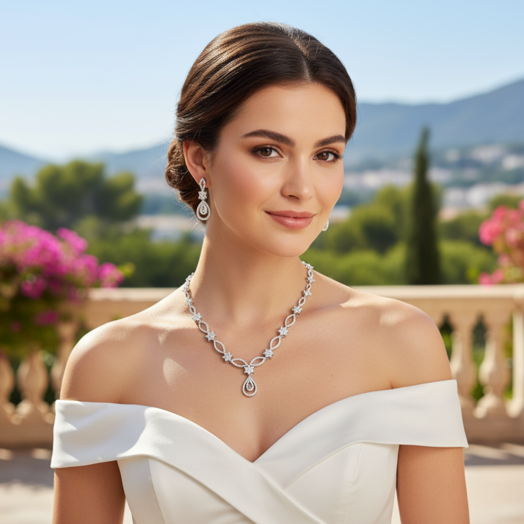 ETERNAL LACE STARBURST PAVÉ STERLING JEWELRY SET 3 ETERNAL LACE STARBURST PAVÉ STERLING JEWELRY SET - Image 3