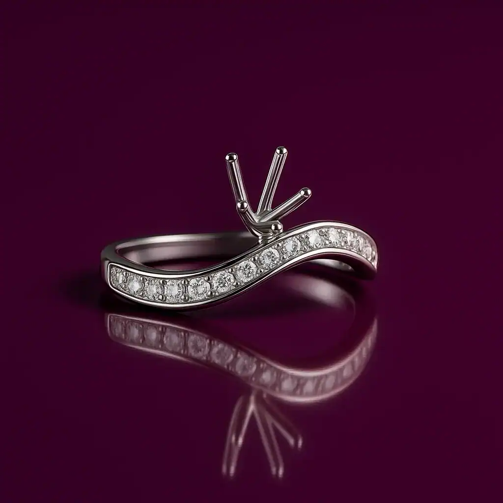 Ethereal Embrace Ring Setting 2 Ethereal Embrace Ring Setting - Image 2