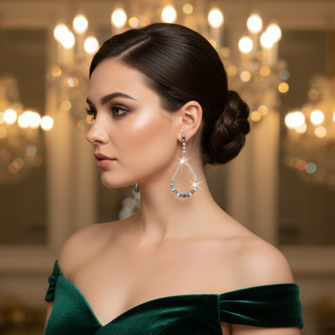 INFINITE SPARKLE PAVÉ CZ STERLING DROP EARRINGS 3 INFINITE SPARKLE PAVÉ CZ STERLING DROP EARRINGS - Image 3