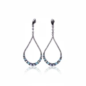 INFINITE SPARKLE PAVÉ CZ STERLING DROP EARRINGS by Jwelfly