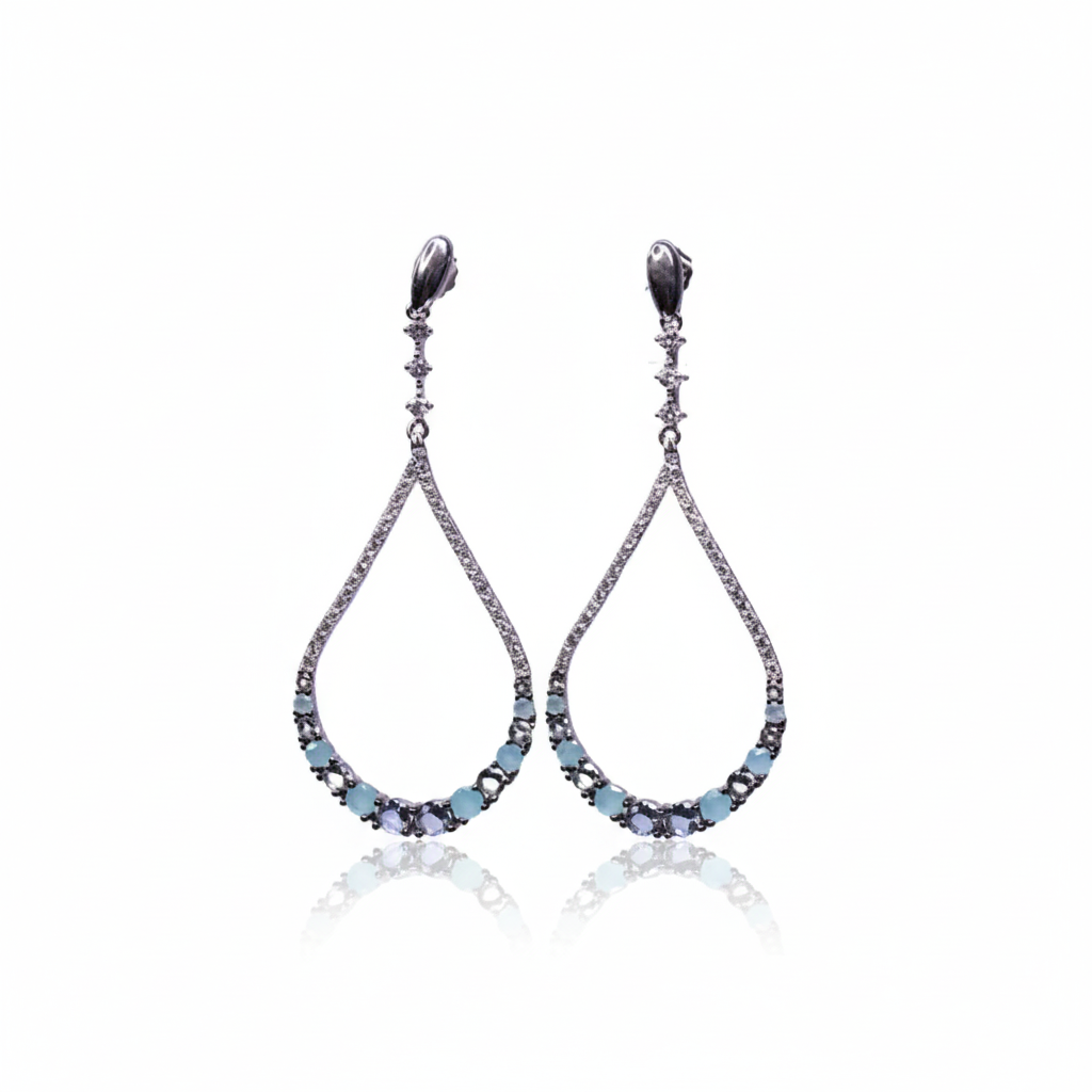 INFINITE SPARKLE PAVÉ CZ STERLING DROP EARRINGS 1 INFINITE SPARKLE PAVÉ CZ STERLING DROP EARRINGS by Jwelfly