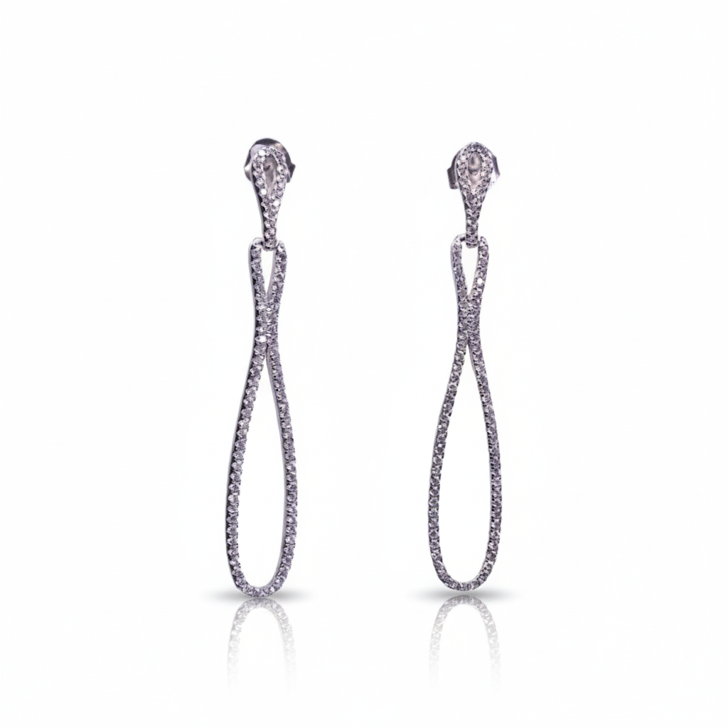 LUMINA CASCADE PAVÉ CUBIC ZIRCONIA STERLING DANGLE EARRINGS 1 LUMINA CASCADE PAVÉ CUBIC ZIRCONIA STERLING DANGLE EARRINGS by Jwelfly