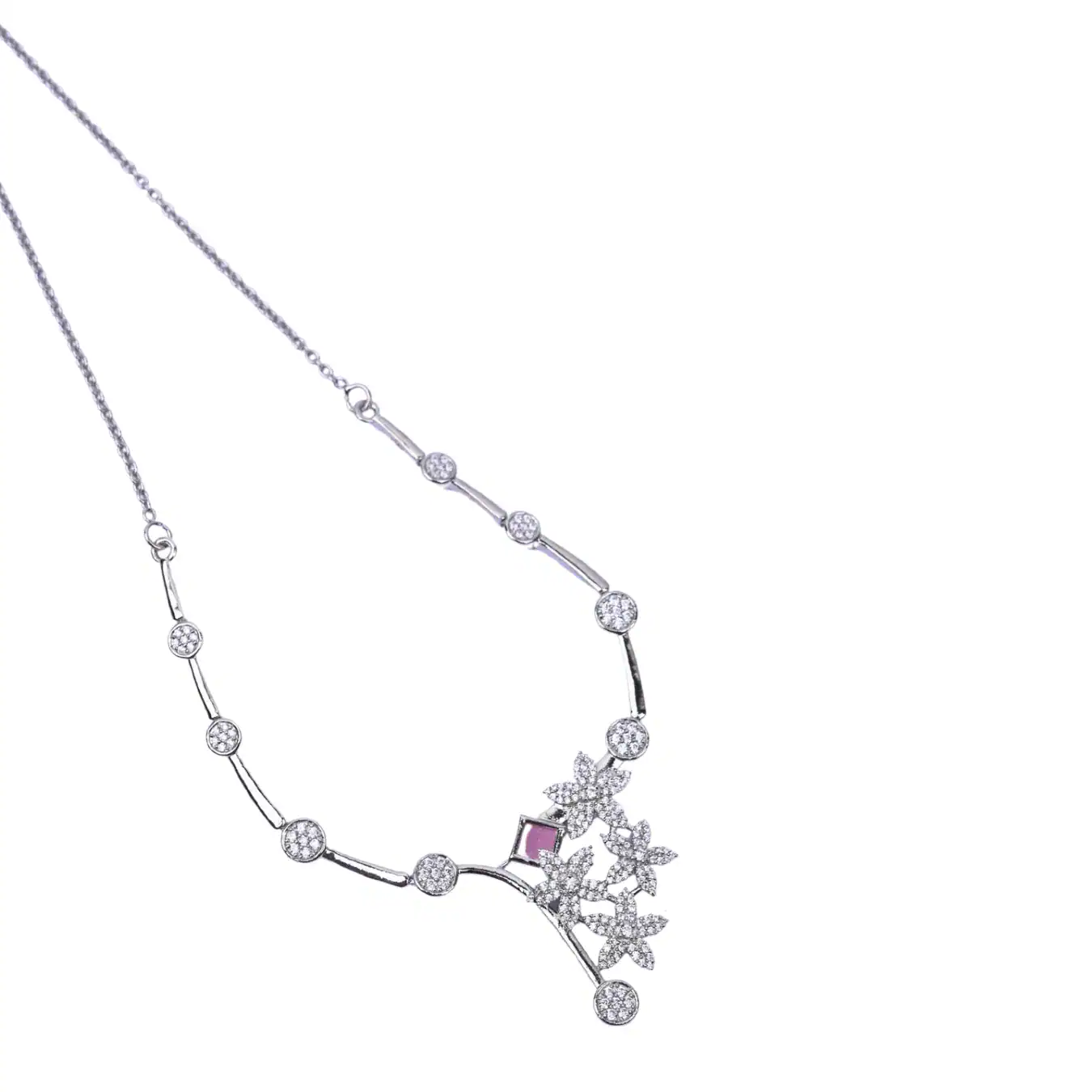 Petal Cascade Sterling Necklace - Image 3