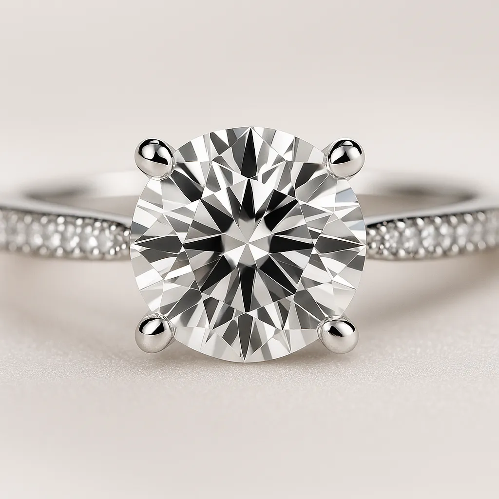 Solitaire Sparkle Sterling Ring 2 Solitaire Sparkle Sterling Ring - Image 2