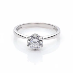 TIMELESS BRILLIANCE SIX-PRONG SOLITAIRE STERLING RING by Jwelfly